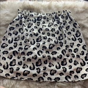 White leopard skirt